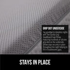 GORILLA GRIP King Bed Wedge Pillow for Headboard Gap, Filler Between Mattress Gaps, US Designed, Comfortable Supportive High Density Cushion Foam Pillows, Stay in Place Gripping Dots, Soft Gray