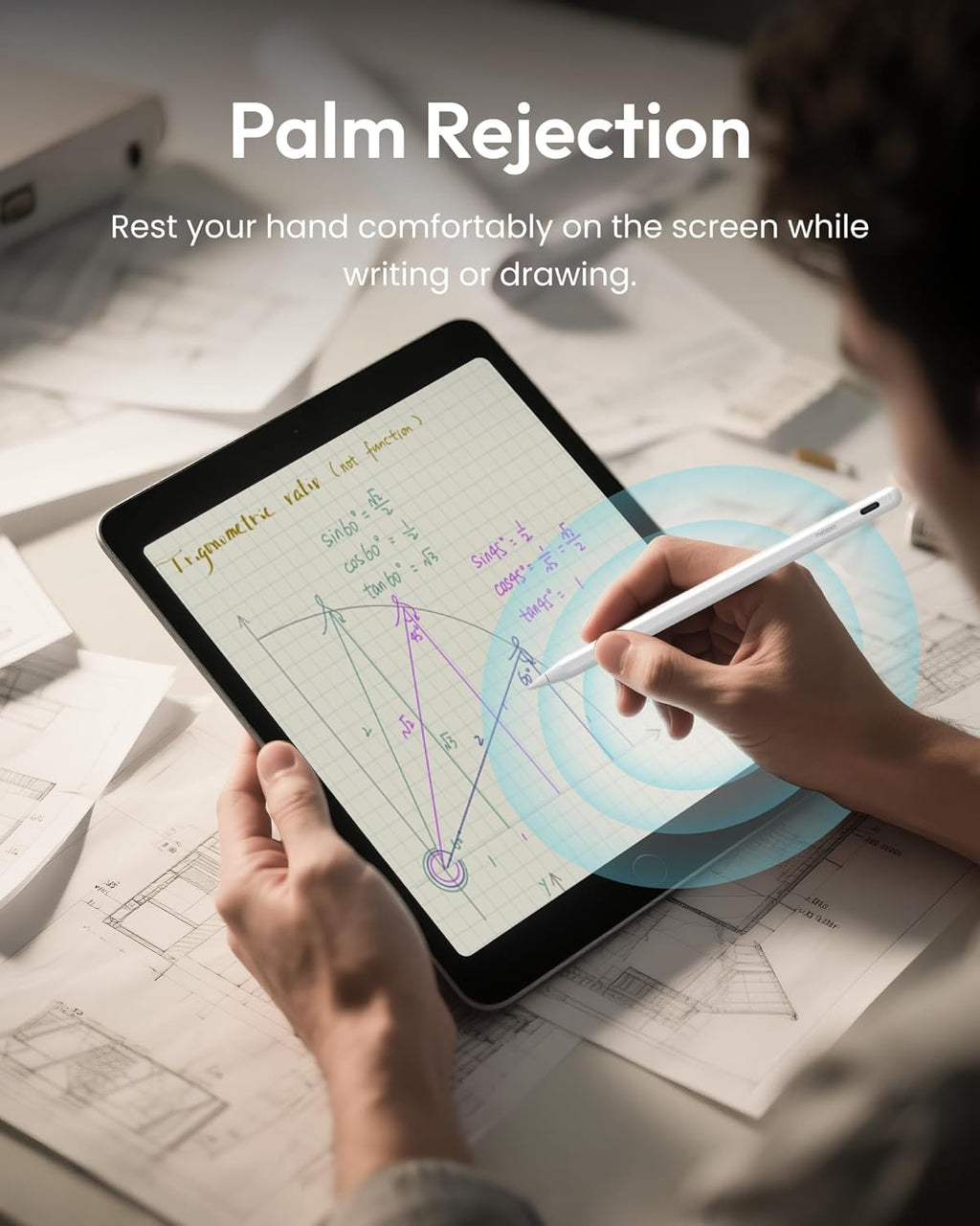 Metapen A8 Stylus Pen for iPad 2018-2026,Magnetic Attach & Palm Rejection