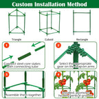 Orgrimmar 4 Pack Tomato Trellis & Cages, Plant Support Stakes for Outdoor Vertical Garden, Climbing Plants, Vegetables, Tomatoes, Cucumbers
