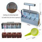 2 Inch 4-Cell Handheld Heavy Duty Soil Block Maker for Seed Starting