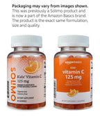 Amazon Basics Kids' Vitamin C 125mg Gummies, Orange, Immune Health, 2 Month Supply (Previously Solimo) 60 Count (Pack of 2)