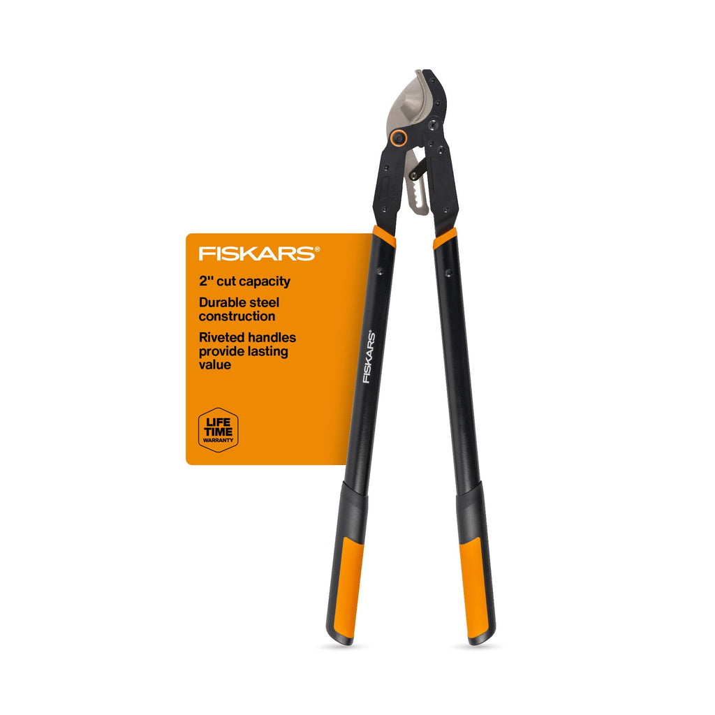 Fiskars 32" Ratchet Drive Garden Anvil Loppers, 2" Cut Capacity