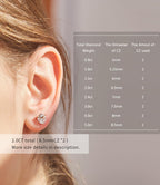 "STUNNING FLAME" 18K Gold Plated Silver Brilliant Cut Simulated Diamond Cubic Zirconia Stud Earrings(yellow-gold-plated-silver, 0.9)