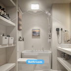 Rechargeable Motion Sensor Closet Light, Rechargeable Battery Operated Ceiling Light Wireless, 500LM Wireless Motion Activated Light for Shower Stairs Hallway Pantry Porch Garage, 5000K 3 Pack