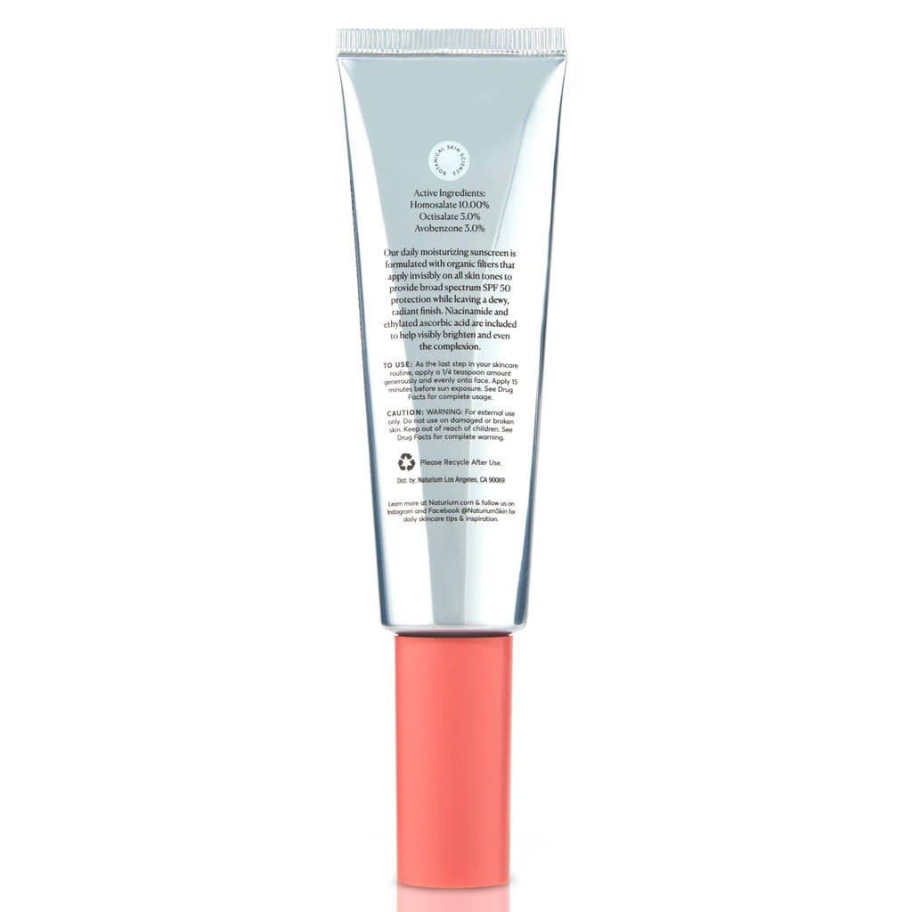 Naturium Dew-Glow Moisturizer SPF 50 PA++++ Jumbo, Daily Moisturizing Sunscreen & Face Primer, Skin Protector with Dewy Finish, 3.4 oz