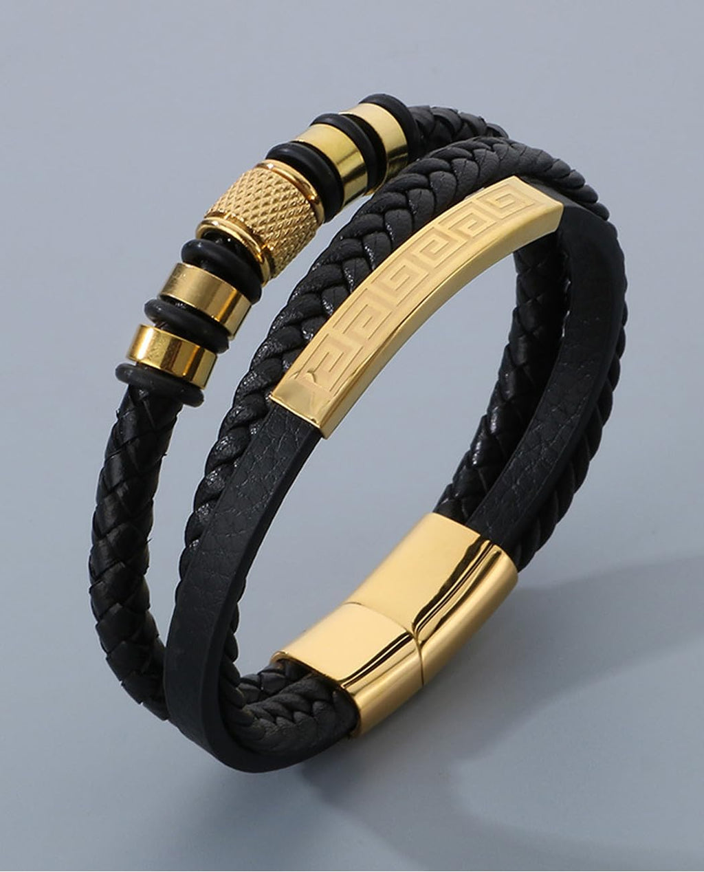 Kim Carrey Italian Handmade Leather Bracelets for Men