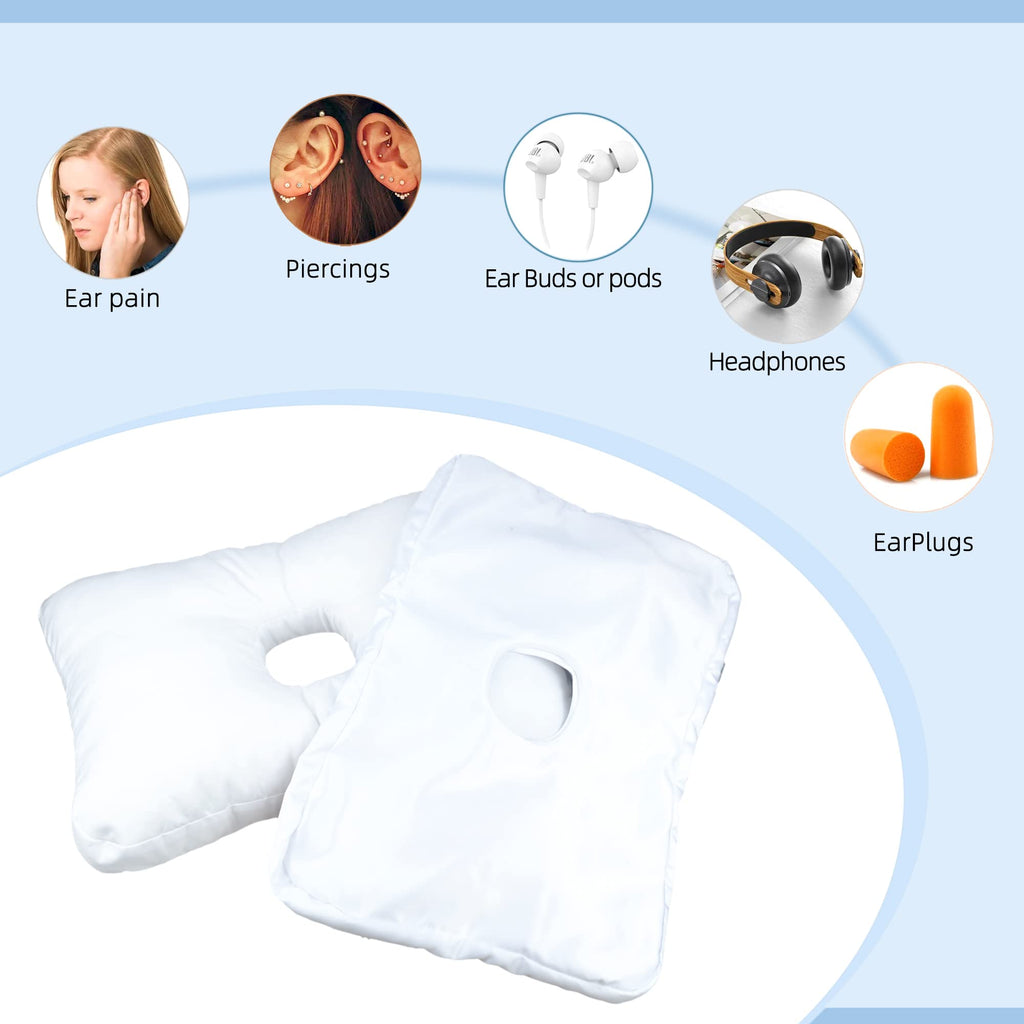 pinklilycare Pillow with a Hole for CNH and Ear Pain Ear Inflammation Pressure Sores Side Sleeping Pillow Ear Guard Pillow