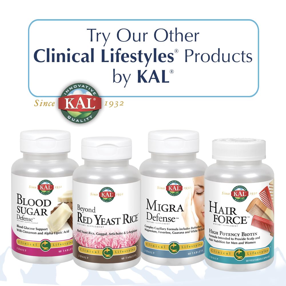 KAL Deep Thought - Nerve Function and Nervous System Health Support with Riboflavin (Vitamin B2) - DMEA, B Vitamins and Amino Acids Support for Women and Men - 30 Servings, 60 Tablets