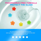 KILOSTEP Flower Toilet Gel Stamp, 60 Count Toilet Bowl Stamp Gel 5 Kinds Of Scent Toilet Bowl Cleaner