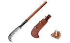 Machete for Yard Work Billhook Sickle Knife Brush Clearing Sickle Knife with Sheath - Perfect Brush Axe for Survival Cut Machete,Ideal for Camping,Gardening, Land Management,