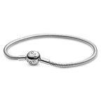 PANDORA Moments Snake Chain Bracelet - Hand-Finished Charm Bracelet - Jewelry for Her with Gift Box - Compatible Moments Charms - Sterling Silver - 7.5"