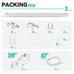 JESLED 4FT Grow Lights, 5000K Full Spectrum Sunlight White, V-Shaped Beam
