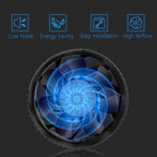 Hon&Guan 4 Inch Inline Duct Fan with Upgrade Controller - 130 CFM Airflow with 6W Ultra-Low Power and Low Noise