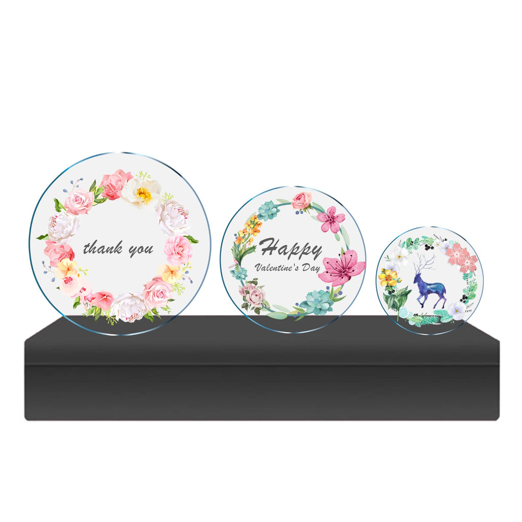 2 Pieces 1/4" Round Plexiglass Sheet, 8 Inch Diameter Clear Acrylic Circle, Round Cake Disk Acrylic Sheet, Plexiglass Table Top, Acrylic Backdrop