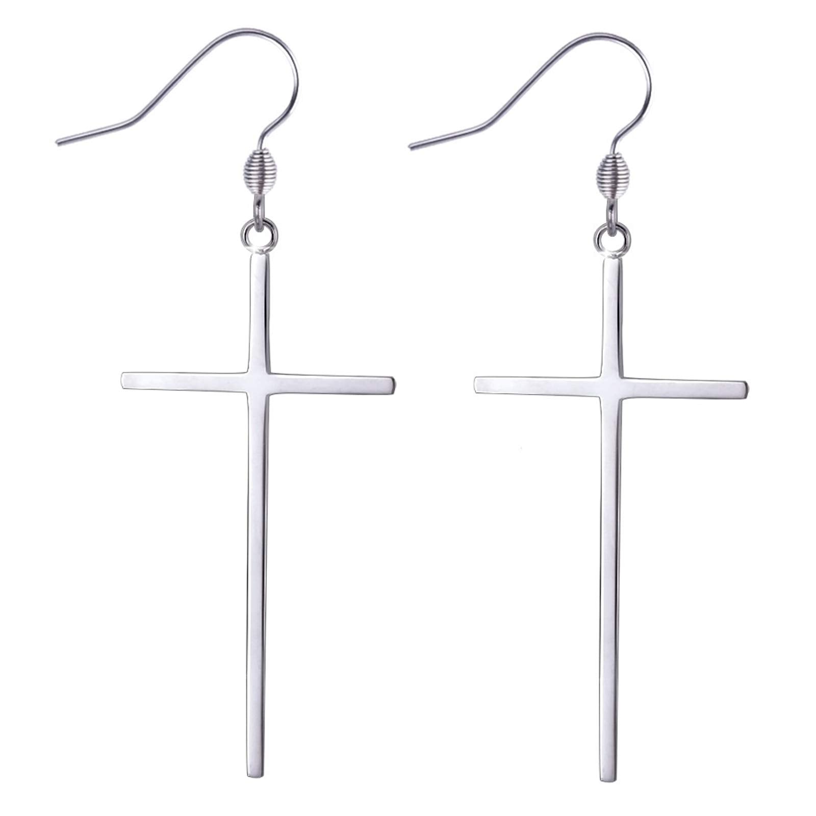 Jeka Cross Earrings for Women, Drop Earrings Christmas Christian Gifts