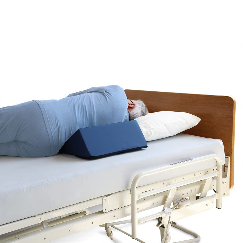 NYOrtho Positioning Wedge 30° – Bed Wedge Pillow for Pressure Relief & Alignment – Slip-Resistant, Easy-to-Clean, Wipeable Vinyl for Side Sleepers & Elderly – Patient Support Cushion – 16x12x7 in