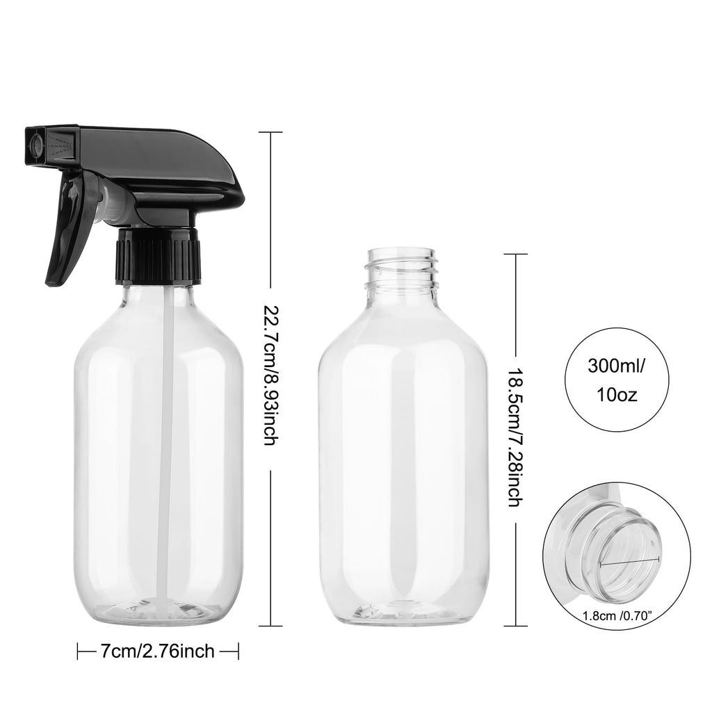 KREMORV Spray Bottles 1Pack 10oz Fine Mist Empty Squirt Bottle for Cleaning