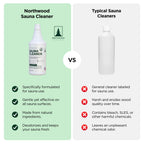 Northwood Sauna - Sauna Cleaner - Natural Wood Cleaner & Deodorizer - Makes 10x More Solution - 1 Quart (32 Fl Oz)