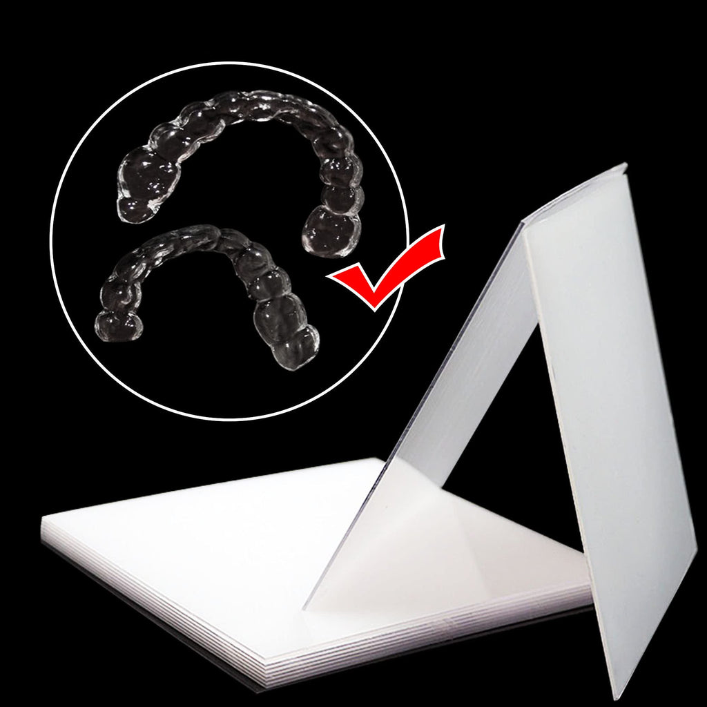 5''x5'' Dental Lab Orthodontic Splint Retainer Slice Vacuum Forming Sheet Soft Hard 1.0/1.5/2.0mm Thermoforming Material (Hard Film 1.5 15Pcs)