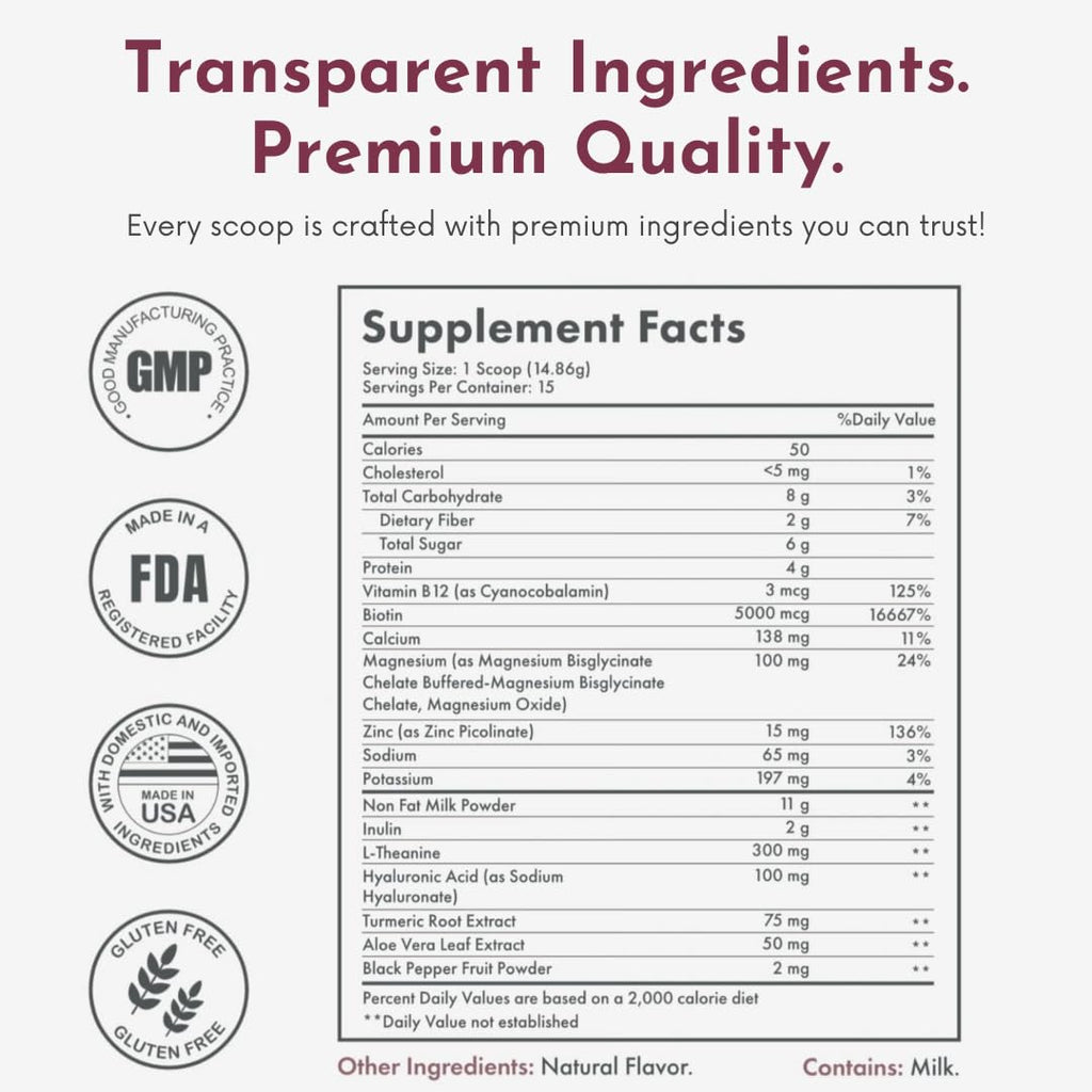 Fave the Brand Realm Functional Coffee Creamer Powder | L-Theanine, Magnesium & Hyaluronic Acid | Calm Energy, Hydration & Beauty Support | Daily Wellness Creamer