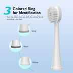 Replacement Flossing Toothbrush Heads for Waterpik and ZoCCee - Compact Floss Brush Head- 3 Count - White