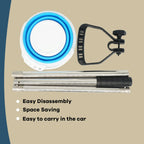 Sand Flea Rake, 47" Detachable Stainless Steel Beach Sifter & Bucket