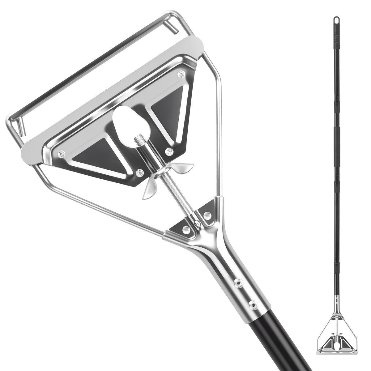 KeFanta 60" Metal Mop Handle Commercial Heavy Duty,Industrial Mop Stick