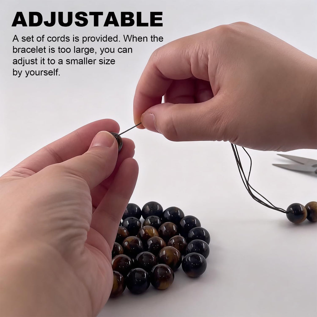 Ruishupin Natural obsidian bracelet,Tigers eye black obsidian 8/10/12/13mm