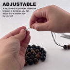 Ruishupin Natural obsidian bracelet,Tigers eye black obsidian 8/10/12/13mm