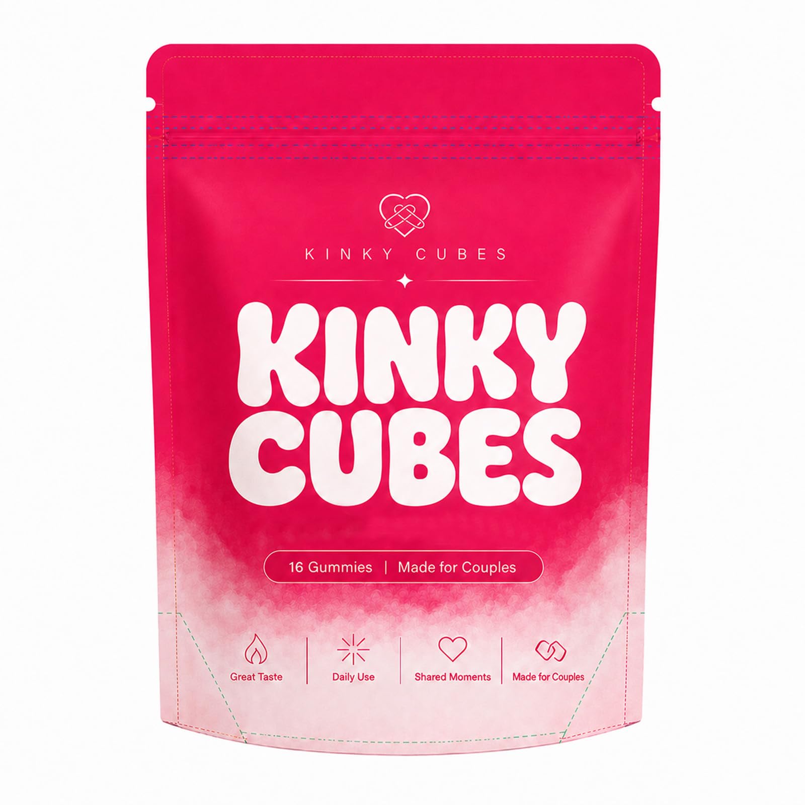 KINKY CUBES Gummies, Boost Mood, Vitamin & Mineral Supplements, 16 Gummies