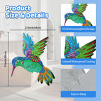 VEWOGARDEN Hummingbird Wall Art, Large Outdoor Metal Hanging Wall Decor for Home Outside Patio Garden Fence Decorations