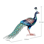 Kircust Outdoor Metal Peacock Statue, 24" L