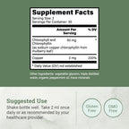Liquid Chlorophyll, Liquid Drops for Immune System Support, Natural Internal Deodorant - Vegan Chlorophyll Drops with Organic Glycerin - Clorofila Liquida, Chlorophyllin Detox Cleanse (1 mL)