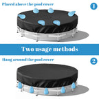 16 Pack Pool Cover Weights with Hooks, Leakproof Swimming Pool Cover Hanging Bag Thick PVC Pool Water Bags, Antifreezing Winter Pool Tarp Weights for Above Ground Pool Cover
