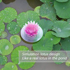 4 Pack Solar Lotus Pond Lights, Floating Color Changing Lotus Flower Pool Lights Led Waterproof Outdoor Swimming Pool Pond Submersible Lights