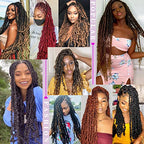 Dorsanee Passion Twist Hair 30 Inch 7 Packs Water Wave Crochet Hair Long Bohemian Curly Braiding Hair for Butterfly Locs, Faux Locs, Boho Style Spring Twist Crochet Braids (1B#)