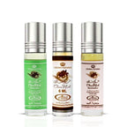 Al-Rehab Choco Musk Perfume Oils - Original, Marshmallow & Pistachio 6ml (0.2 oz) | Sweet Gourmand Fragrance | Chocolate, Vanilla, Fruity & Nutty Scents | Long-Lasting Roll-On Fragrance Oils (Bundle)