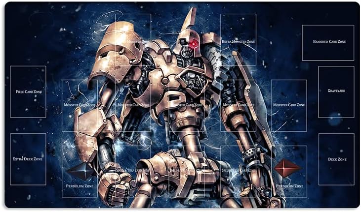 New Playmat Ancient Gear Golem TCG CCG Trading Card Game Mat with Zones + Free Bag (ZD039-284-A)