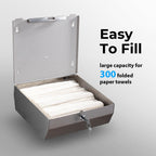 KSITEX Paper Towel Holder Dispenser Wall Mount,SUS304 Stainless Steel