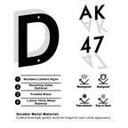 12 Inch 4 PCS Custom Metal House Numbers Letters, Black House Address Numbers for Outside, Modern Metal Address Number Letters for Homes, Apartments, Farms, Office