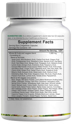 Nature’s Fruits & Veggies Supplement, 240 Veggie Capsules – 80 Whole Food Superfoods for Daily Balance – 40 Fruits with 40 Vegetables and Greens – Non-GMO, Gluten Free