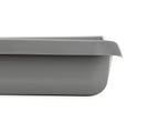 Camco Low Profile Washing Machine Drain Pan with PVC Fitting, 29 inch x 33 inch ID and 31 inch x 35 inch OD - Protects Your Floors from Washing Machine Leaks - Easy to Use - Pewter - 20788