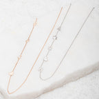 SilveristicJewelry Sideways Initial Necklace 925 Sterling Silver, Personalized Initial Necklace for Women, Custom Letter Necklace, Dainty Sideways Letter Pendant