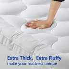 EASELAND Queen Size Mattress Pad Pillow Cover Quilted Fitted Mattress Protector Cotton Top 8-21" Deep Pocket Cooling Mattress Topper (60x80 Inches, White)