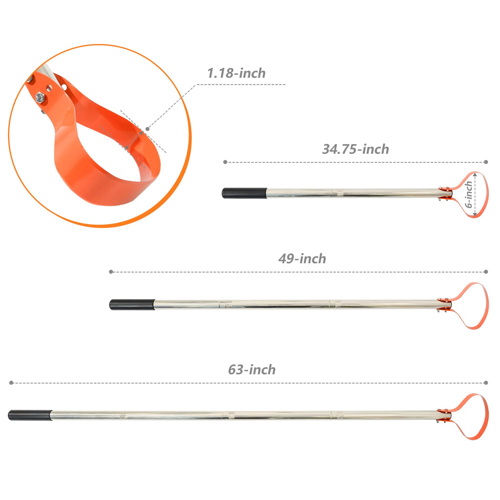 CKLT 63-Inch Weed Remover Tool with 15° Sharp Spring Steel Blade