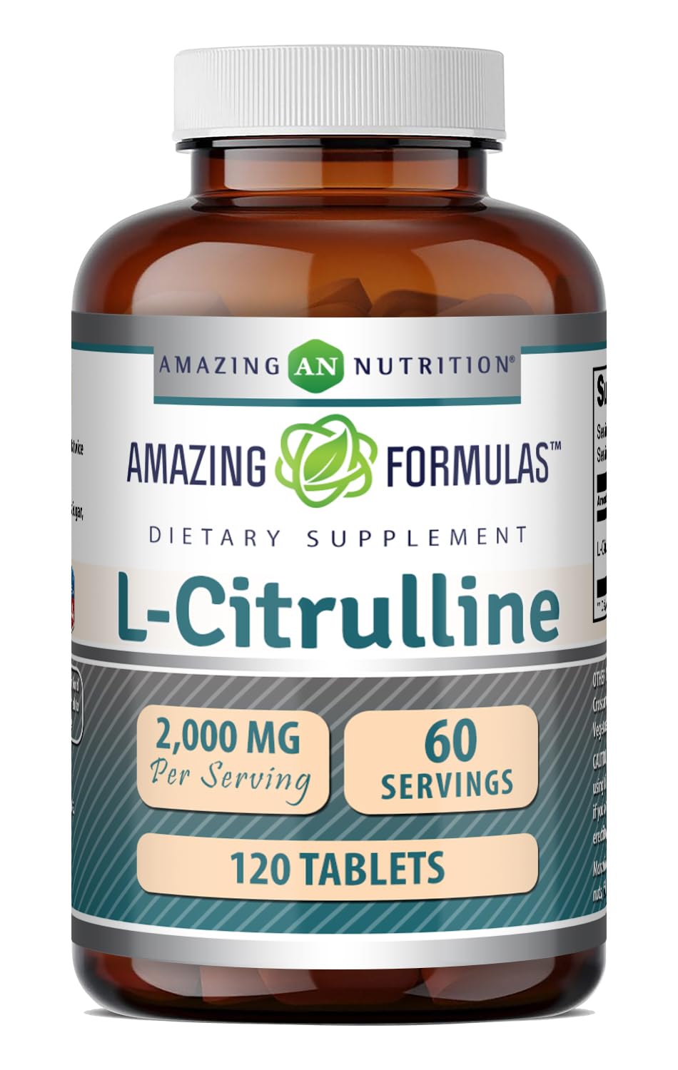 Amazing Formulas L Citrulline 2000mg Per Serving 120 Tablets Supplement | Amino Acid Supplement for Men & Women | Non-GMO | Gluten Free | Made in USA