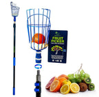 EVERSPROUT 4.5 to 12 Ft Fruit Picker with TwistOn Basket and Extension Pole