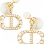 Merlinae 18K Gold Plated Copper Pearl Earrings Non-Allergenic Birthday Gift Baroque Exquisite Jewelry Shining And lustrous Earrings For Women