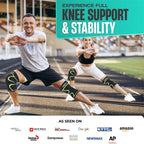 Modvel 2 Pack Knee Brace for Women & Men - Workout Knees Compression Sleeve for Knee Pain Relief Joint Support for ACL, Arthritis, Meniscus Tear Knees Brace for Sports, Rodilleras para Gym Fitness