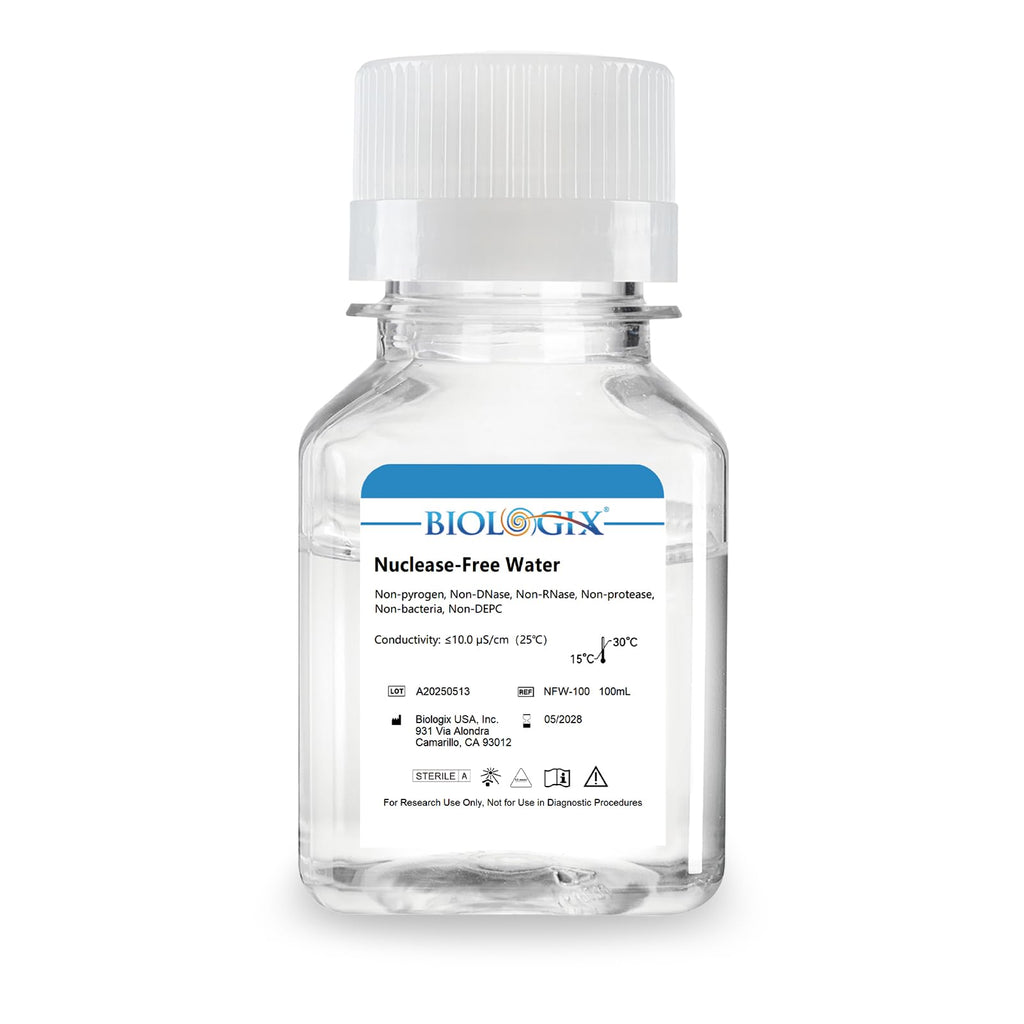 CryoKing Nuclease-Free Water, DNase RNase Free, Lab PCR Water, 100 mL